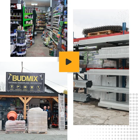 Sklep, plac i magazyn stali hurtowni BUDMIX w Rokietnicy